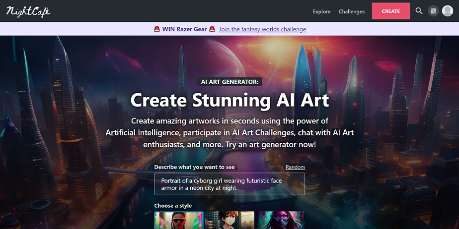 NightCafe Studio – AI Art Generation