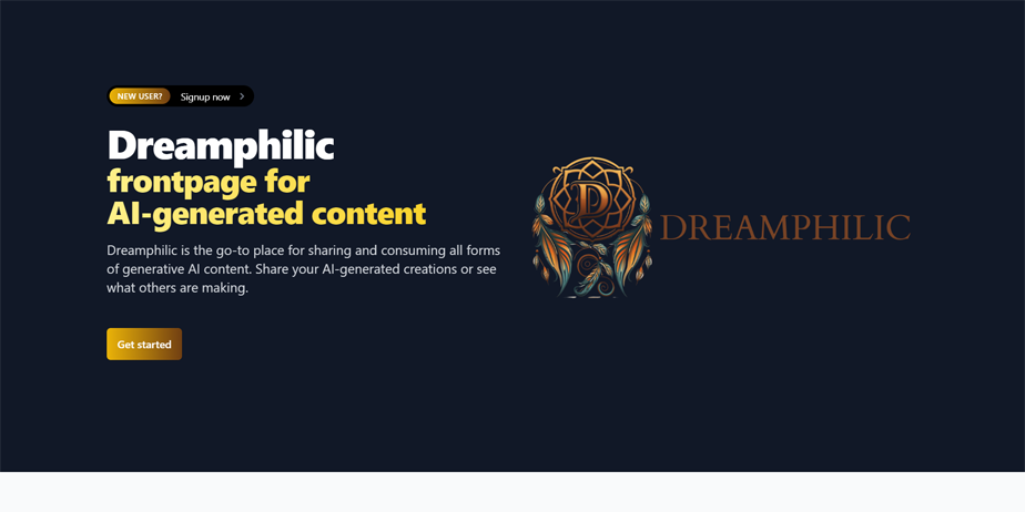 Dreamphilic: A Platform for AI-Generated Content