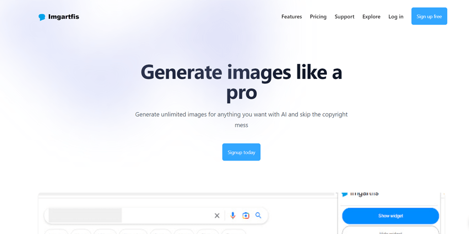 Imgartfiscreator: AI Image Generation + Browser Extension