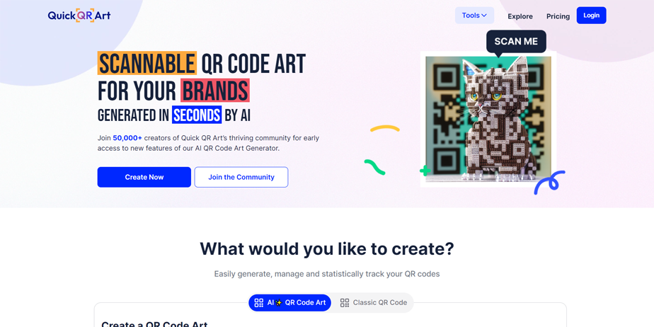 QuickQR Art: Create Scannable QR Codes with Artistic Designs