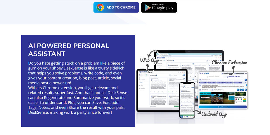 DeskSense: AI-Powered Productivity and Content Creation