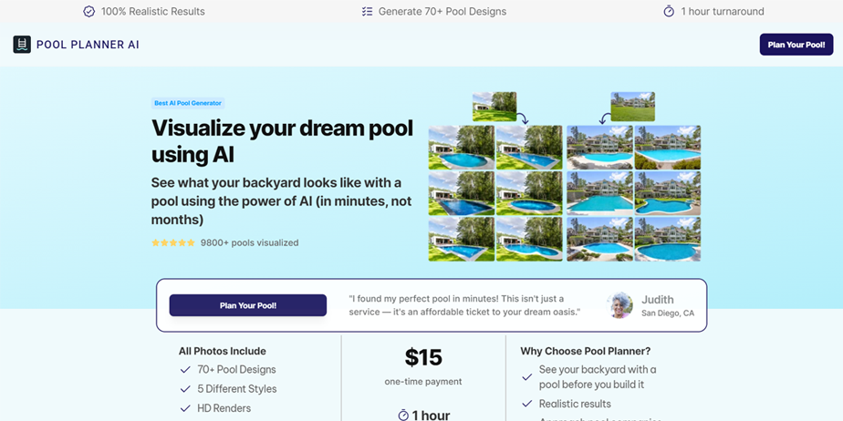 Pool Planner AI: Dive into Your Dream Backyard