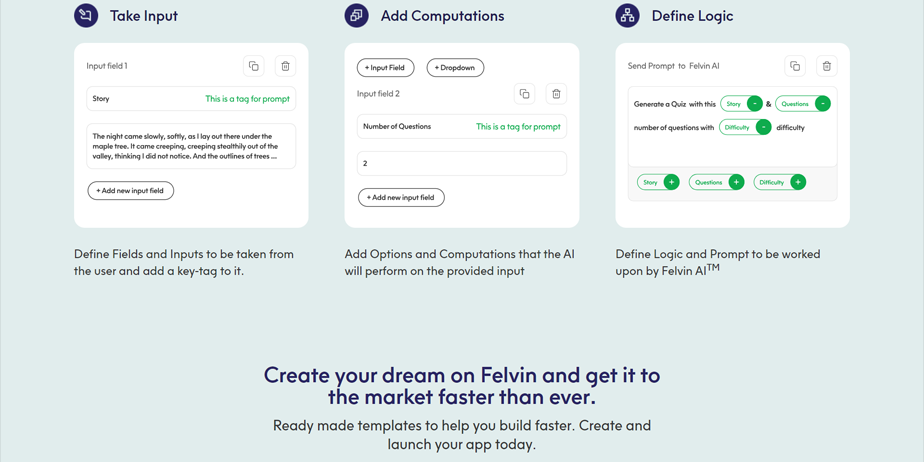 Felvin – AI No-Code Marketplace for Building